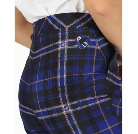 Rare: Harry Potter Ravenclaw Tartan Cuffed Pants | Blackmilk Size Small - Picture 3 of 9